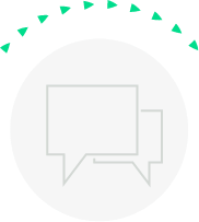 graphic icon of chat bubbles