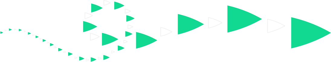 swirling path of green arrows