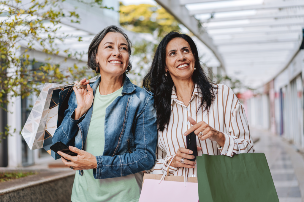 Two women shopping
